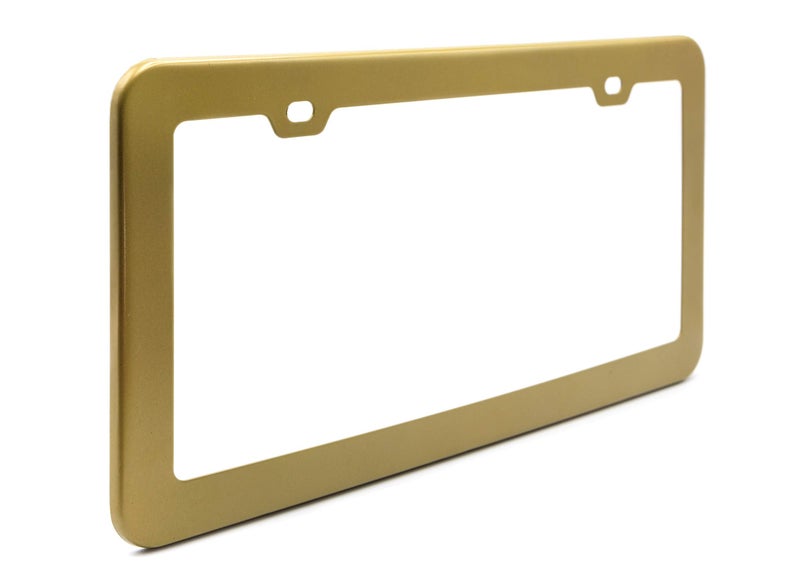 Creathome 2PCs Stainless Steel License Plate Frames with Gold Color - Image 3